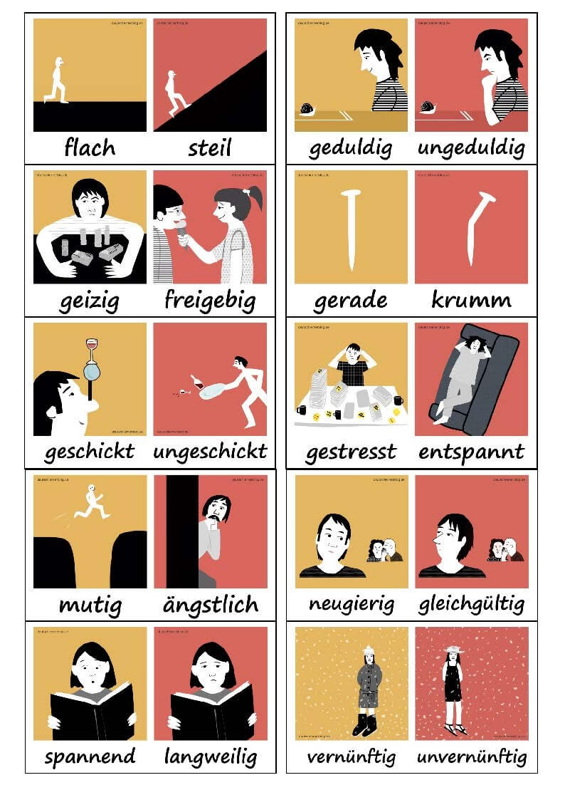 لیست نهم صفت های آلمانی