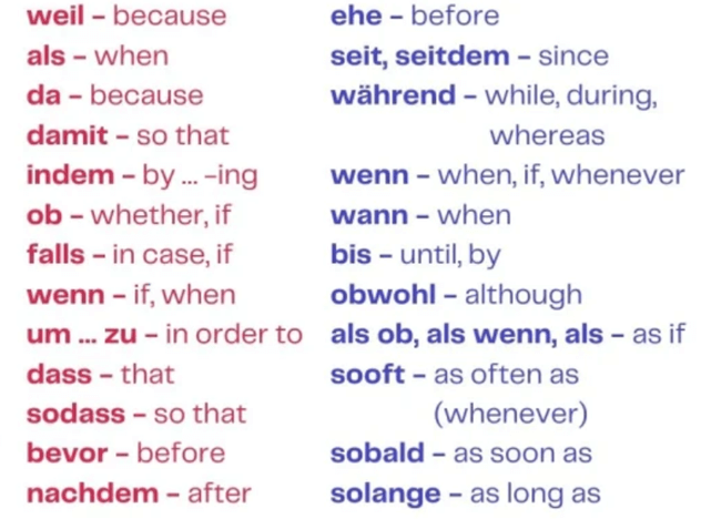 جملات مرکب آلمانی