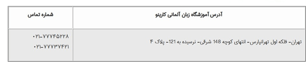 آموزشگاه زبان آلمانی کارینو