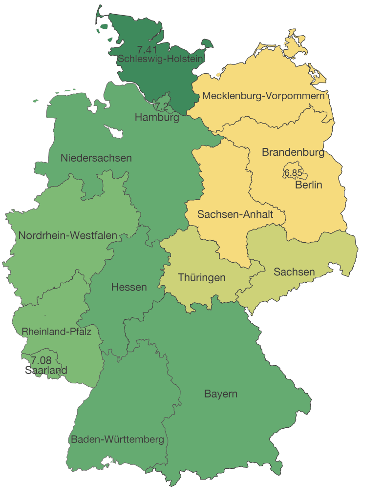 نقشه آلمان شرقی و غربی
